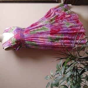 MKY Tiered Cotton Ice-Dyed Summer Dress L